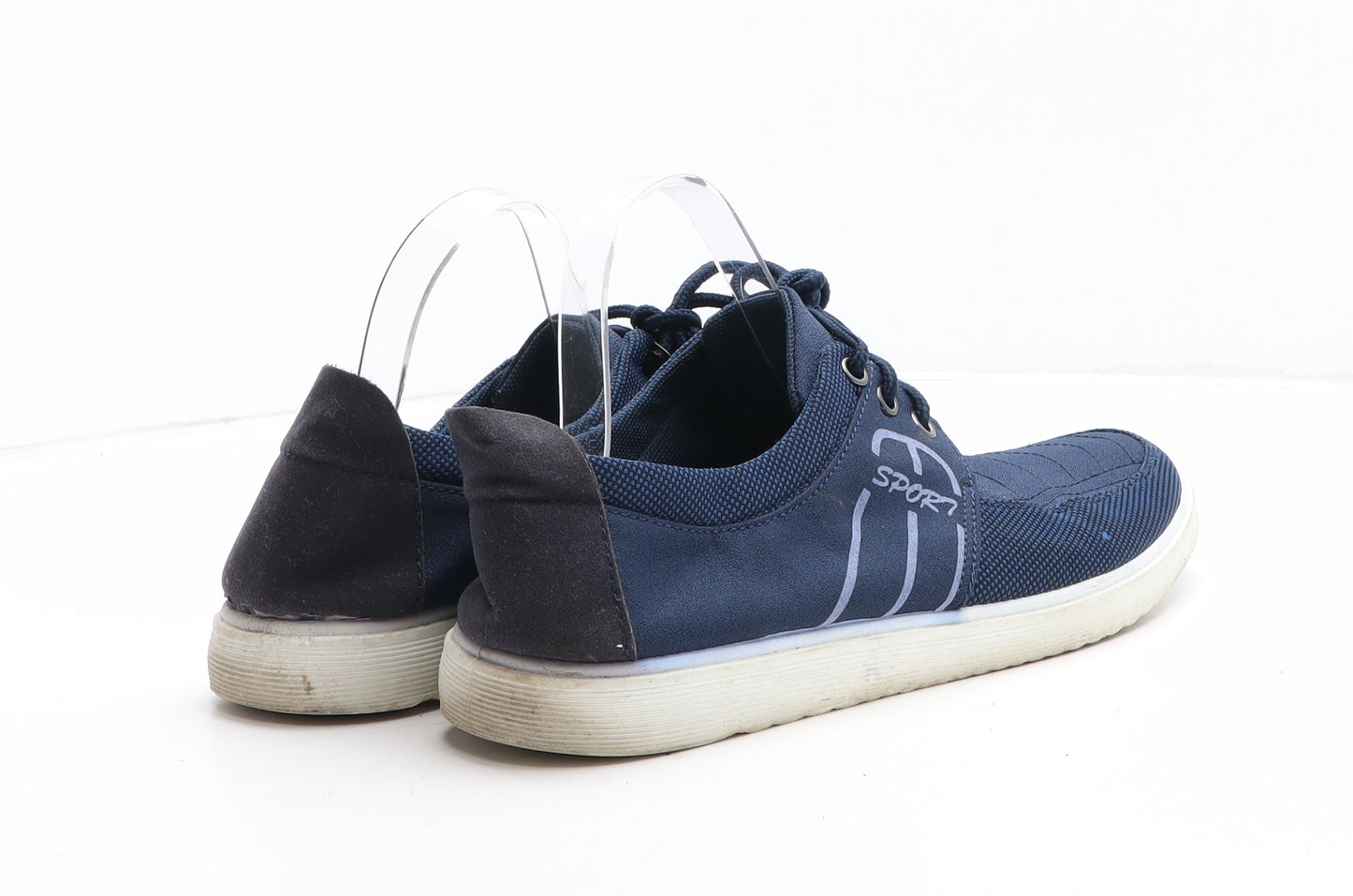 Preworn Mens Blue Synthetic Slip On Casual UK 10 44 - UK Size Estimated 10