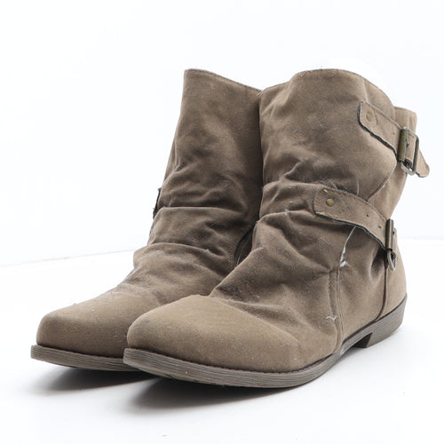 Lilley Womens Brown Synthetic Bootie Boot UK