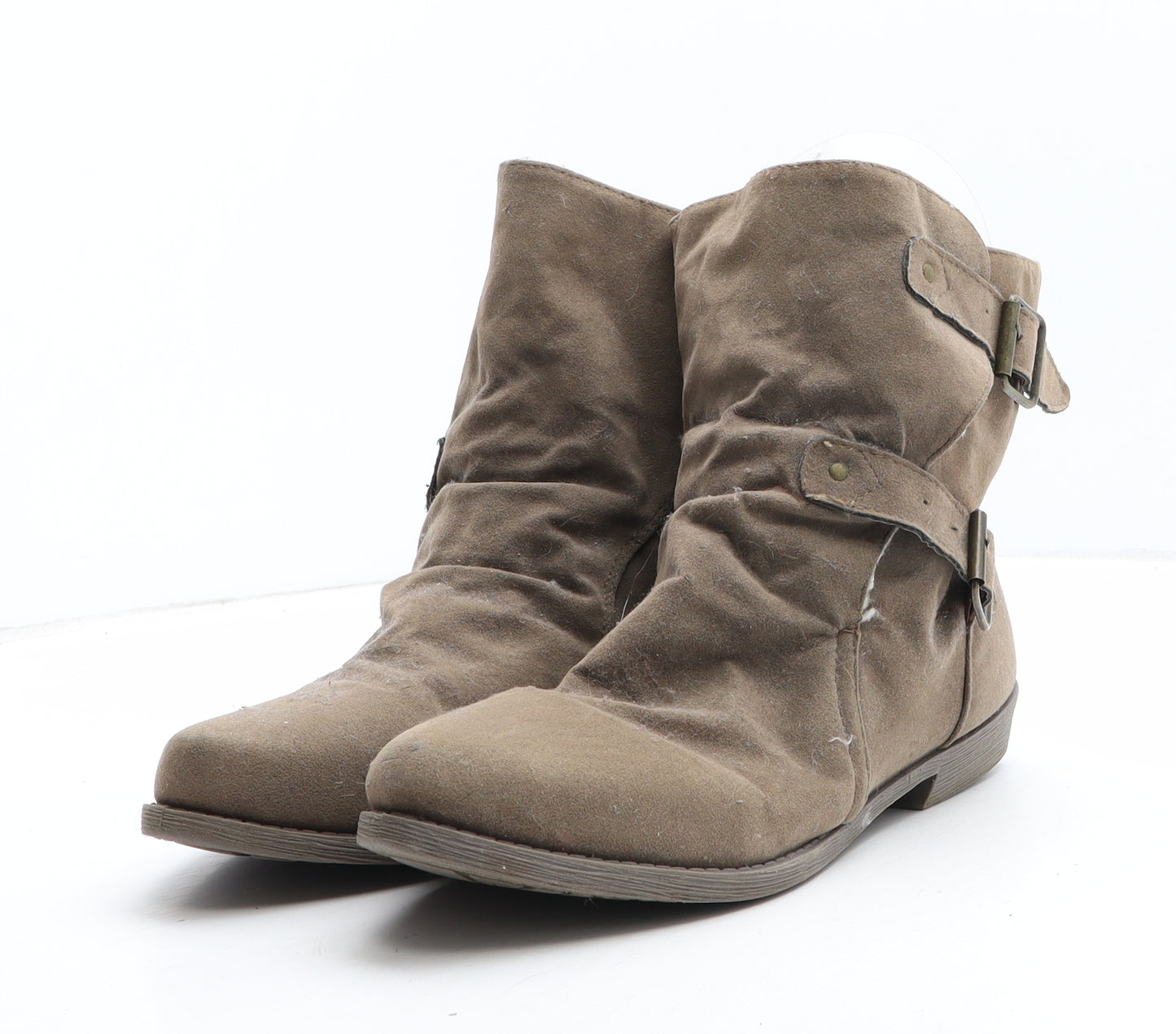 Lilley Womens Brown Synthetic Bootie Boot UK