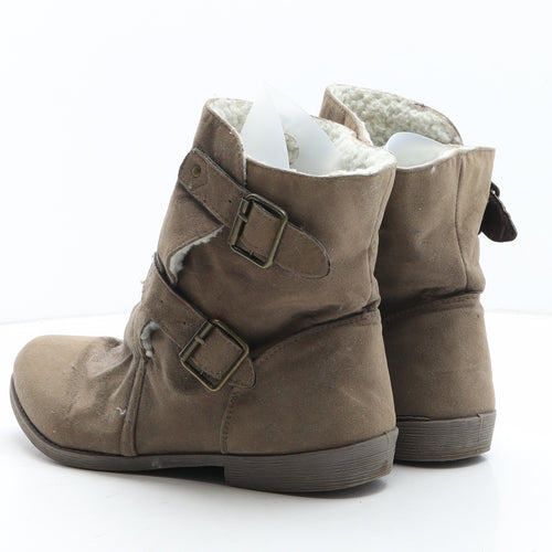 Lilley Womens Brown Synthetic Bootie Boot UK
