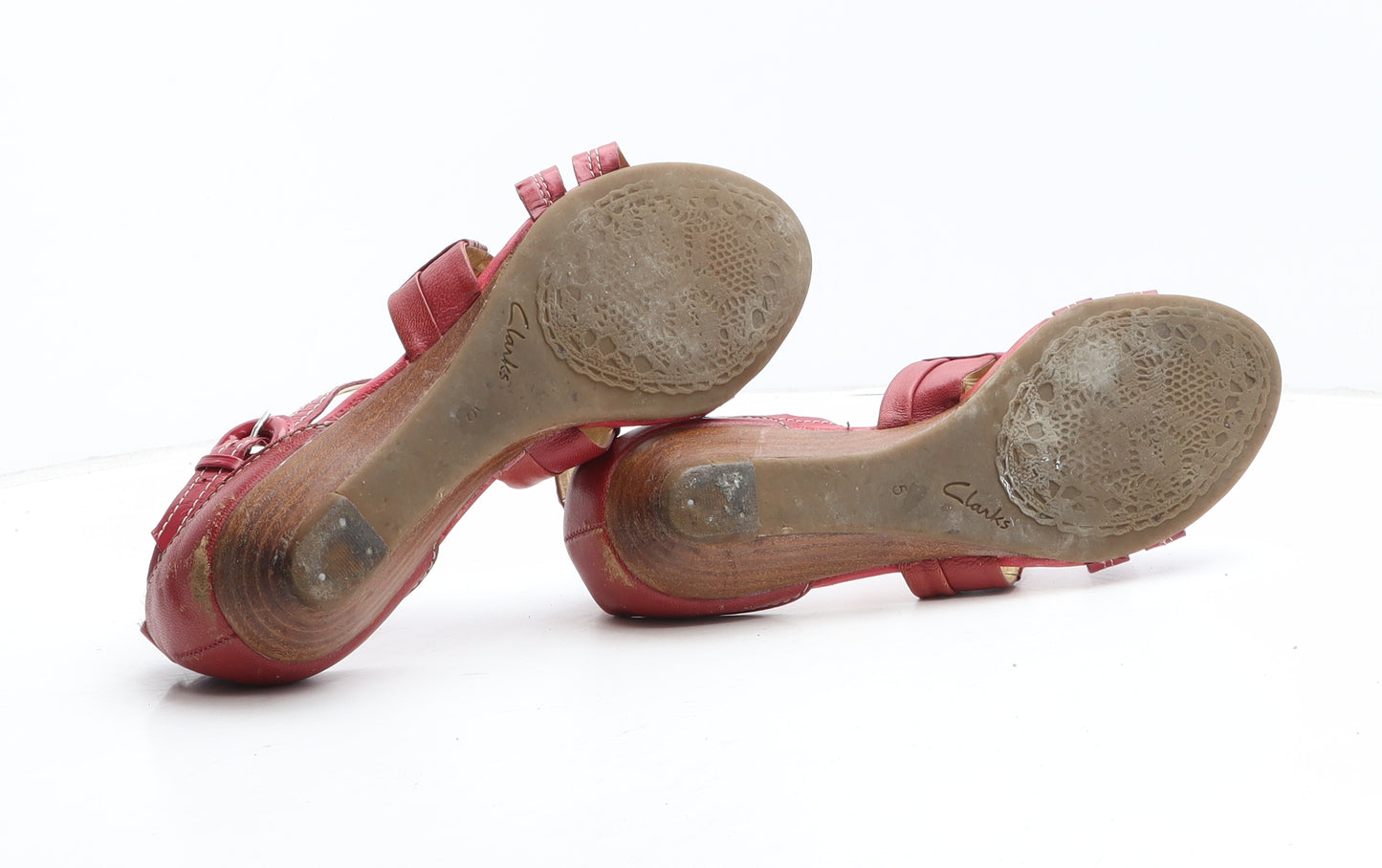 Clarks Womens Pink Synthetic Strappy Sandal UK