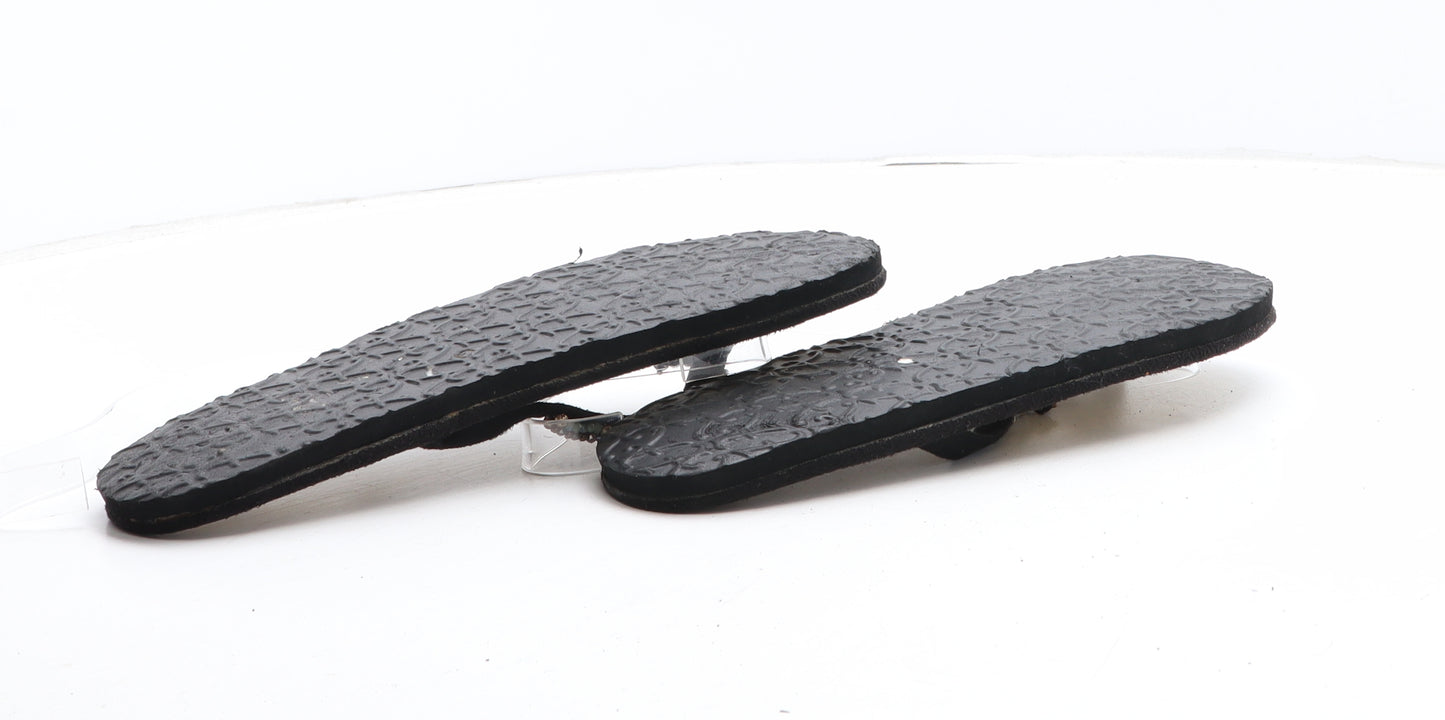 Accessorize Womens Black Synthetic Thong Sandal UK - UK Size Estimated 3