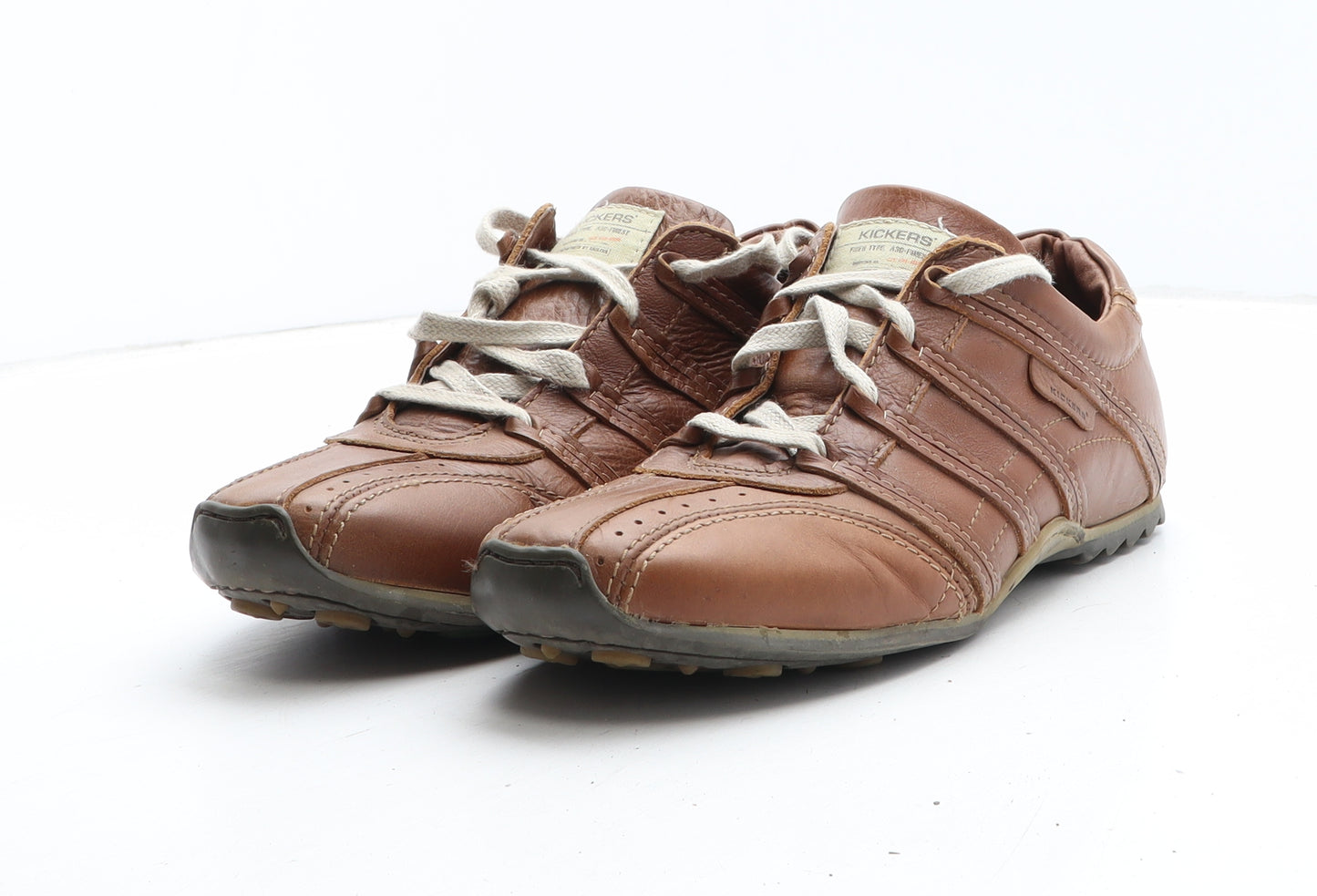 Kickers Mens Brown Polyurethane Boat Shoe Casual UK 7 41