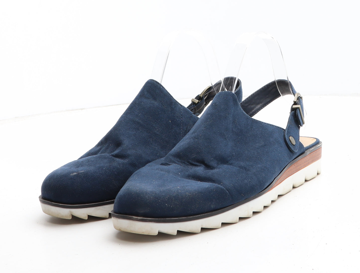 TU Womens Blue Synthetic Slip On Sandal UK