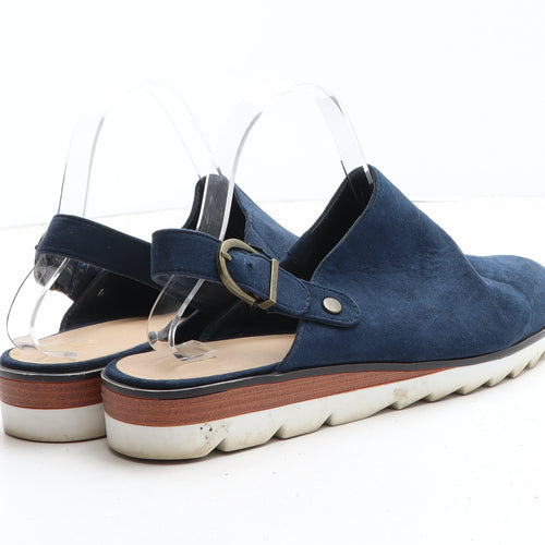 TU Womens Blue Synthetic Slip On Sandal UK