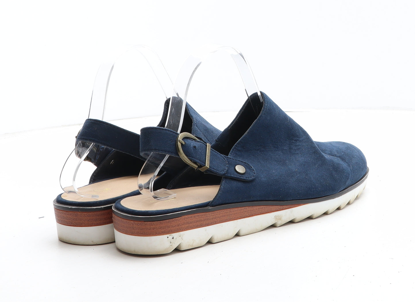 TU Womens Blue Synthetic Slip On Sandal UK