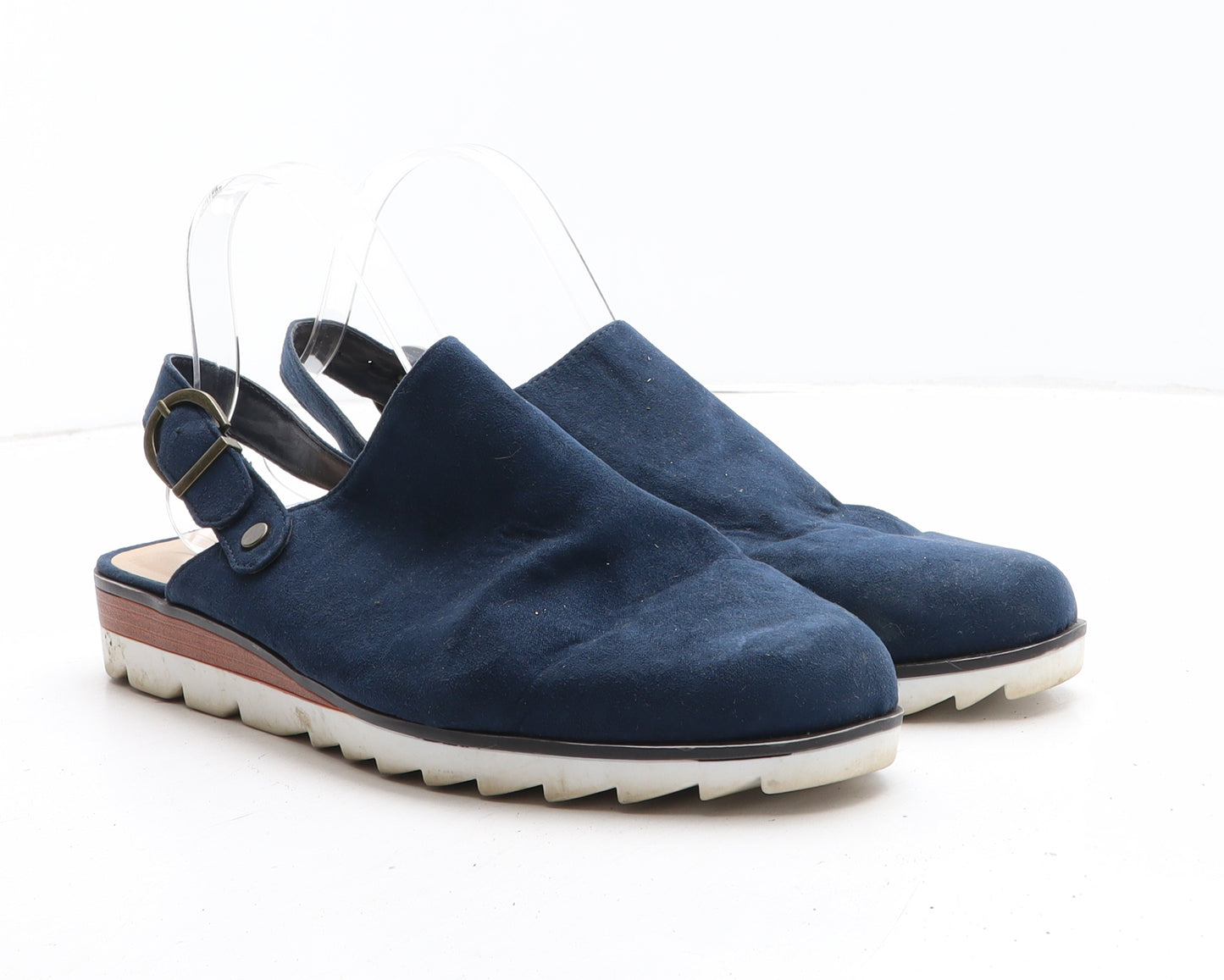 TU Womens Blue Synthetic Slip On Sandal UK