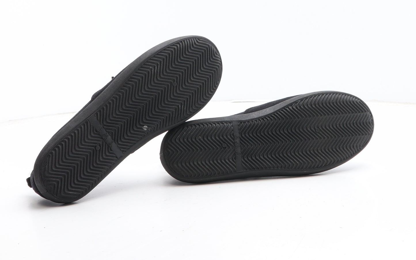 Primark Girls Black Fabric Trainer Casual UK 3