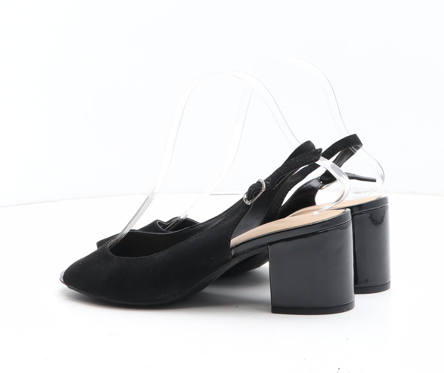 Marks and Spencer Womens Black Synthetic Slingback Heel UK