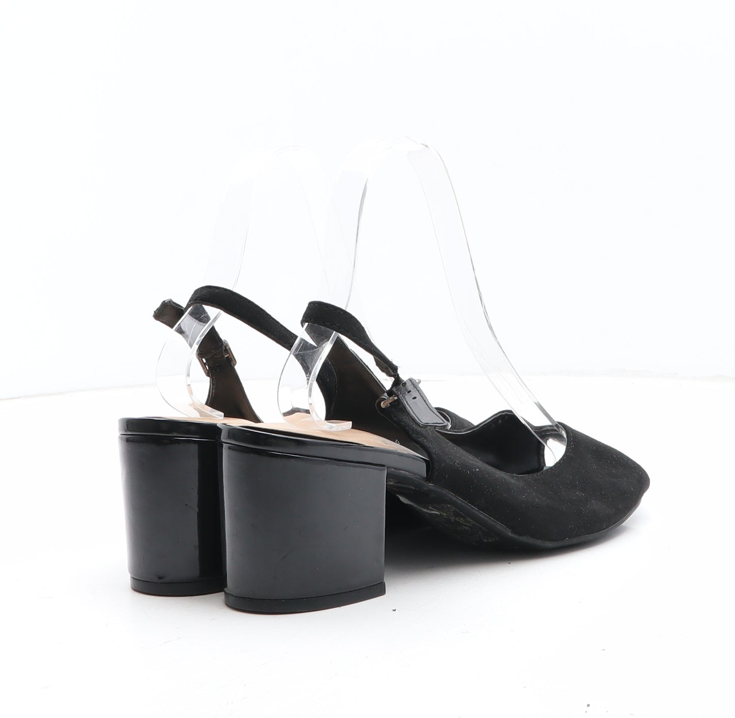 Marks and Spencer Womens Black Synthetic Slingback Heel UK