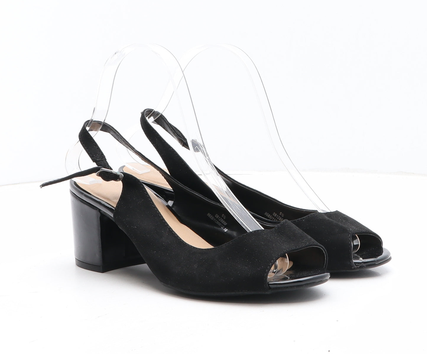 Marks and Spencer Womens Black Synthetic Slingback Heel UK