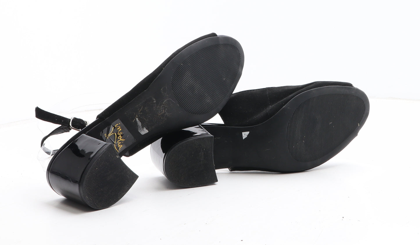 Marks and Spencer Womens Black Synthetic Slingback Heel UK