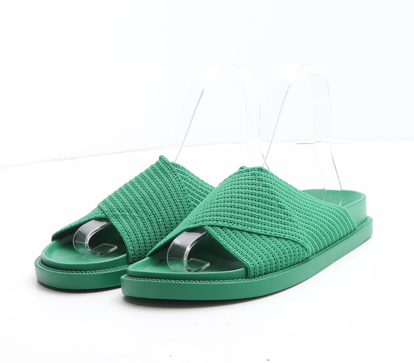Primark Womens Green Synthetic Slip On Sandal UK