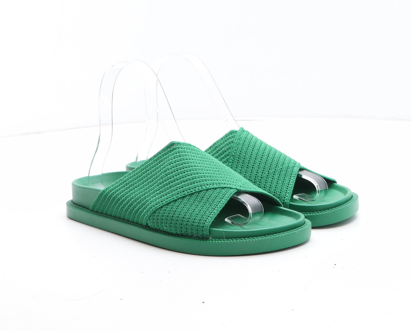 Primark Womens Green Synthetic Slip On Sandal UK