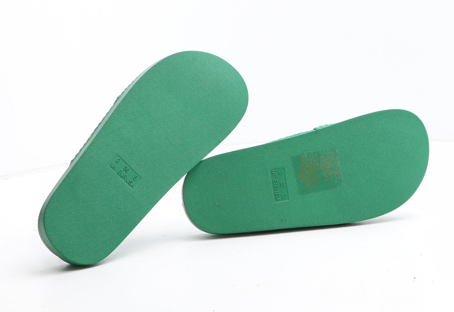 Primark Womens Green Synthetic Slip On Sandal UK
