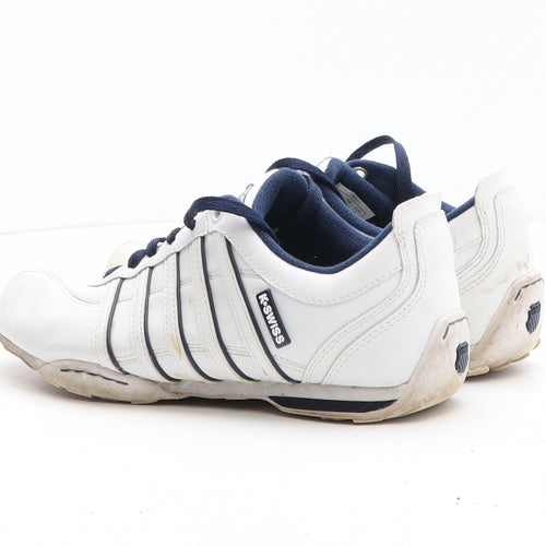 K-Swiss Womens White Leather Trainer UK