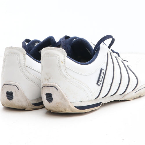 K-Swiss Womens White Leather Trainer UK