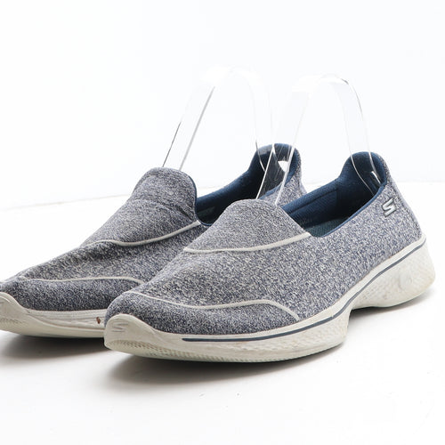 Skechers Womens Blue Fabric Slip On Casual UK