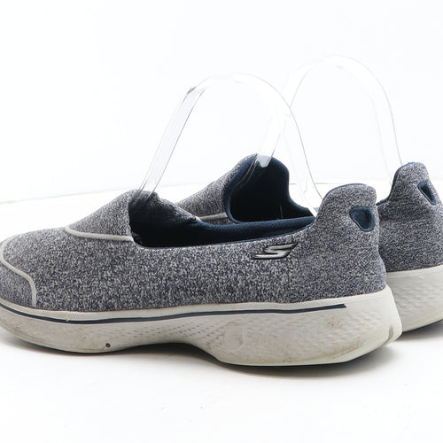 Skechers Womens Blue Fabric Slip On Casual UK