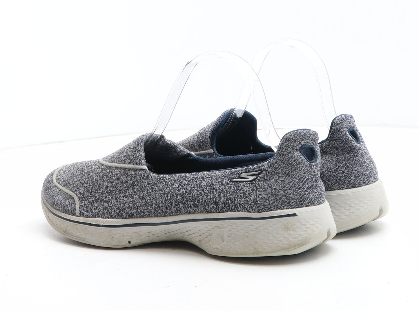 Skechers Womens Blue Fabric Slip On Casual UK
