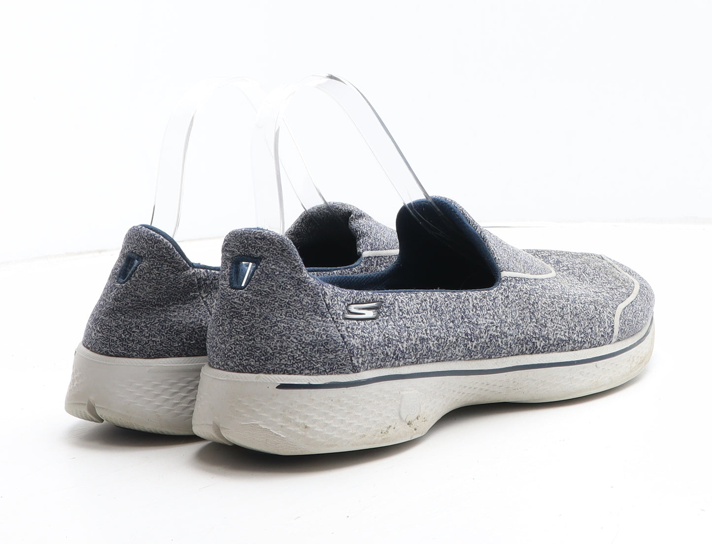 Skechers Womens Blue Fabric Slip On Casual UK