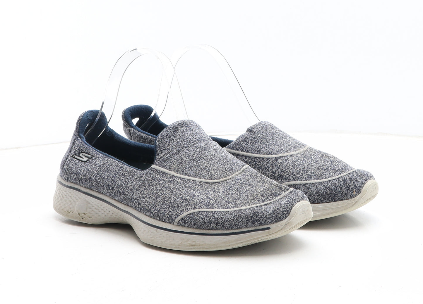 Skechers Womens Blue Fabric Slip On Casual UK