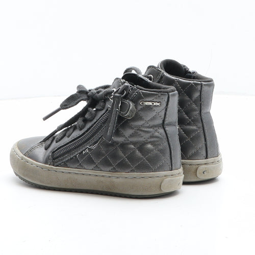 Geox Girls Grey Synthetic Trainer UK 9