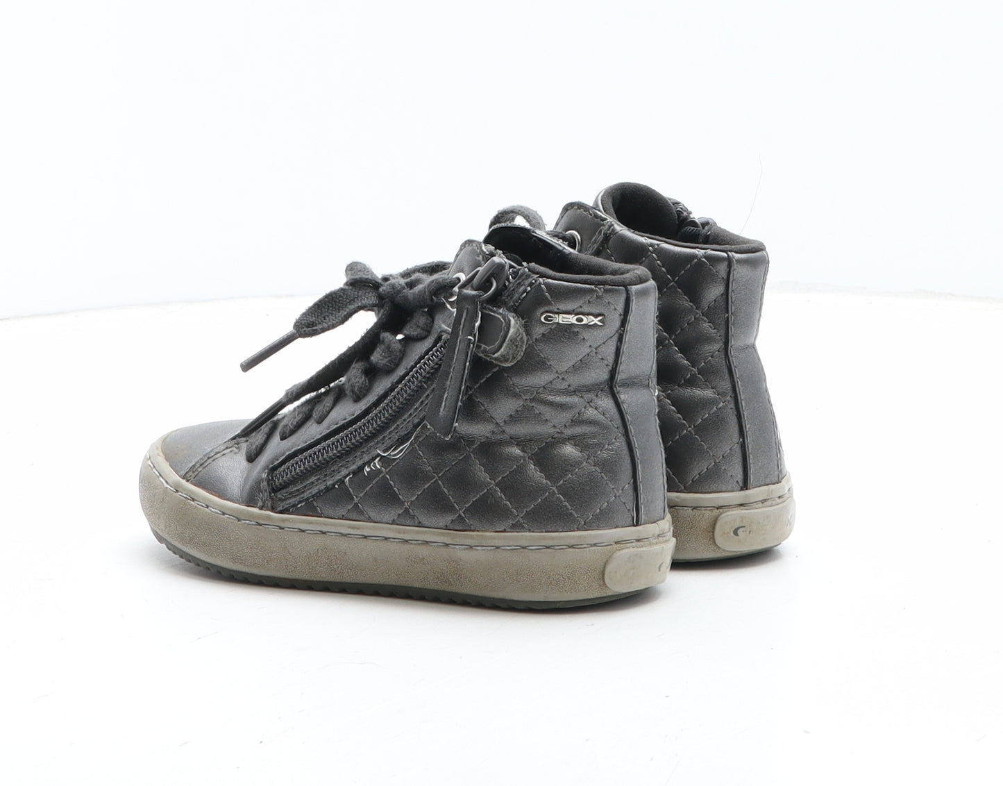 Geox Girls Grey Synthetic Trainer UK 9