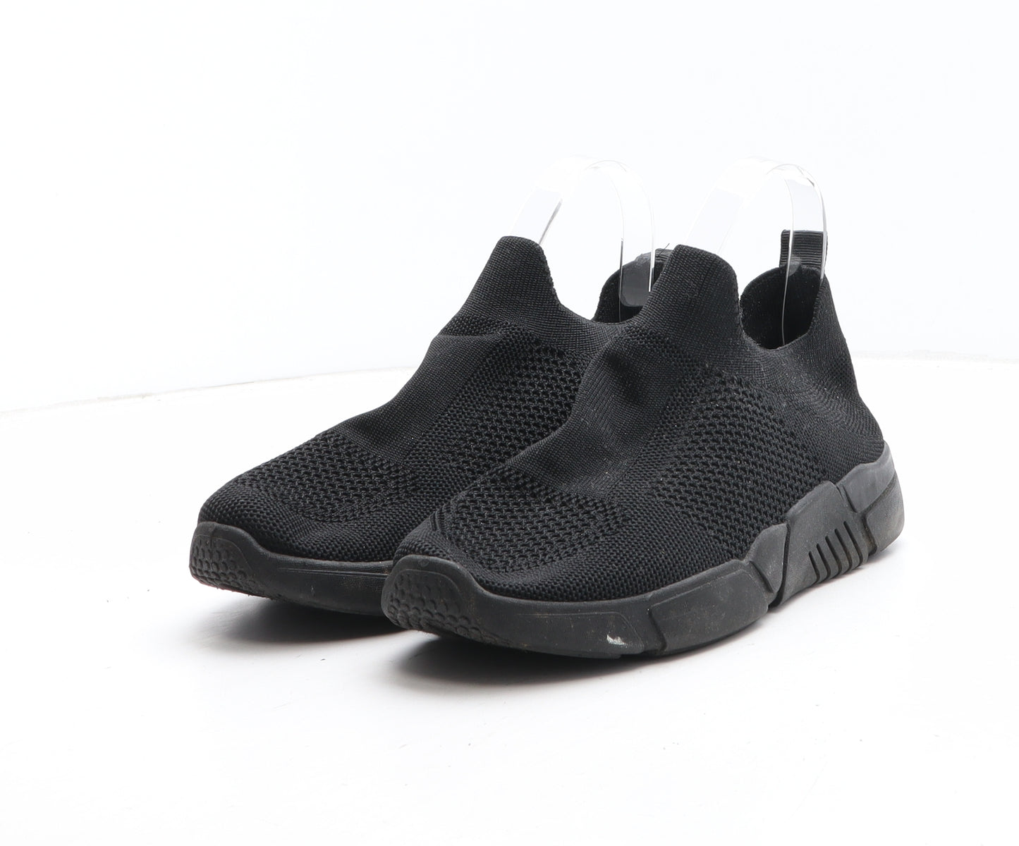 Preworn Womens Black Fabric Trainer UK