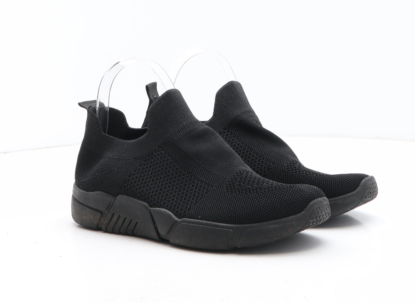 Preworn Womens Black Fabric Trainer UK