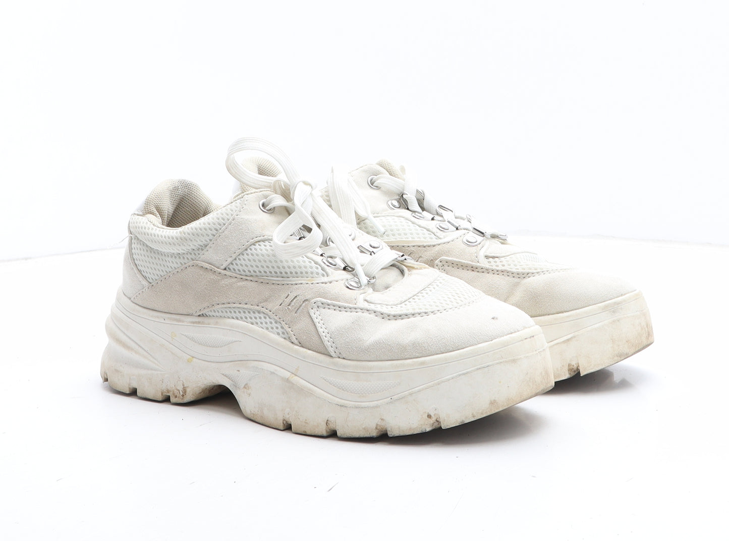 H&M Womens Beige Synthetic Trainer UK