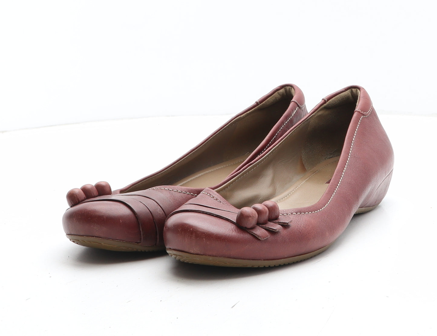 ECCO Womens Red Synthetic Slip On Flat UK - UK Size Estimated 7