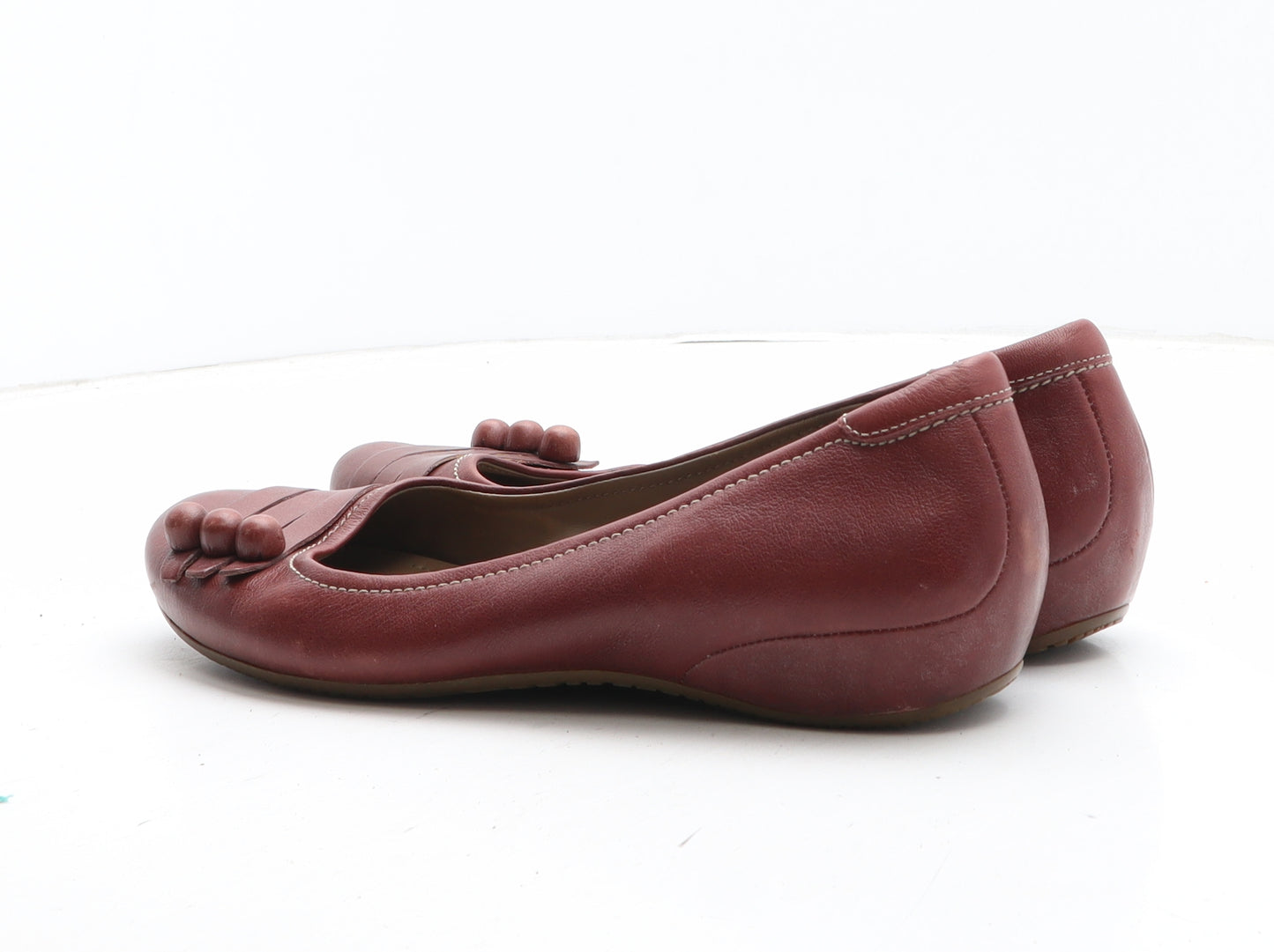 ECCO Womens Red Synthetic Slip On Flat UK - UK Size Estimated 7