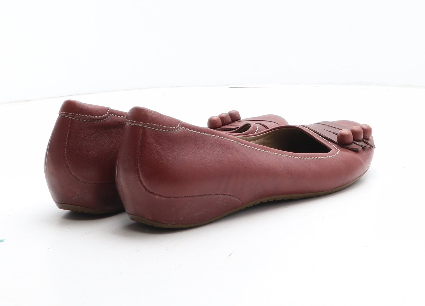 ECCO Womens Red Synthetic Slip On Flat UK - UK Size Estimated 7