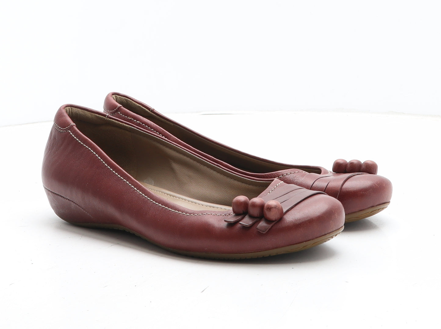 ECCO Womens Red Synthetic Slip On Flat UK - UK Size Estimated 7