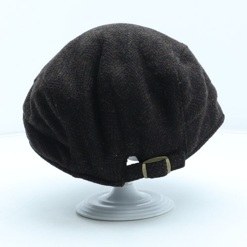 NEXT Mens Brown Herringbone Wool Flat Cap Size XL