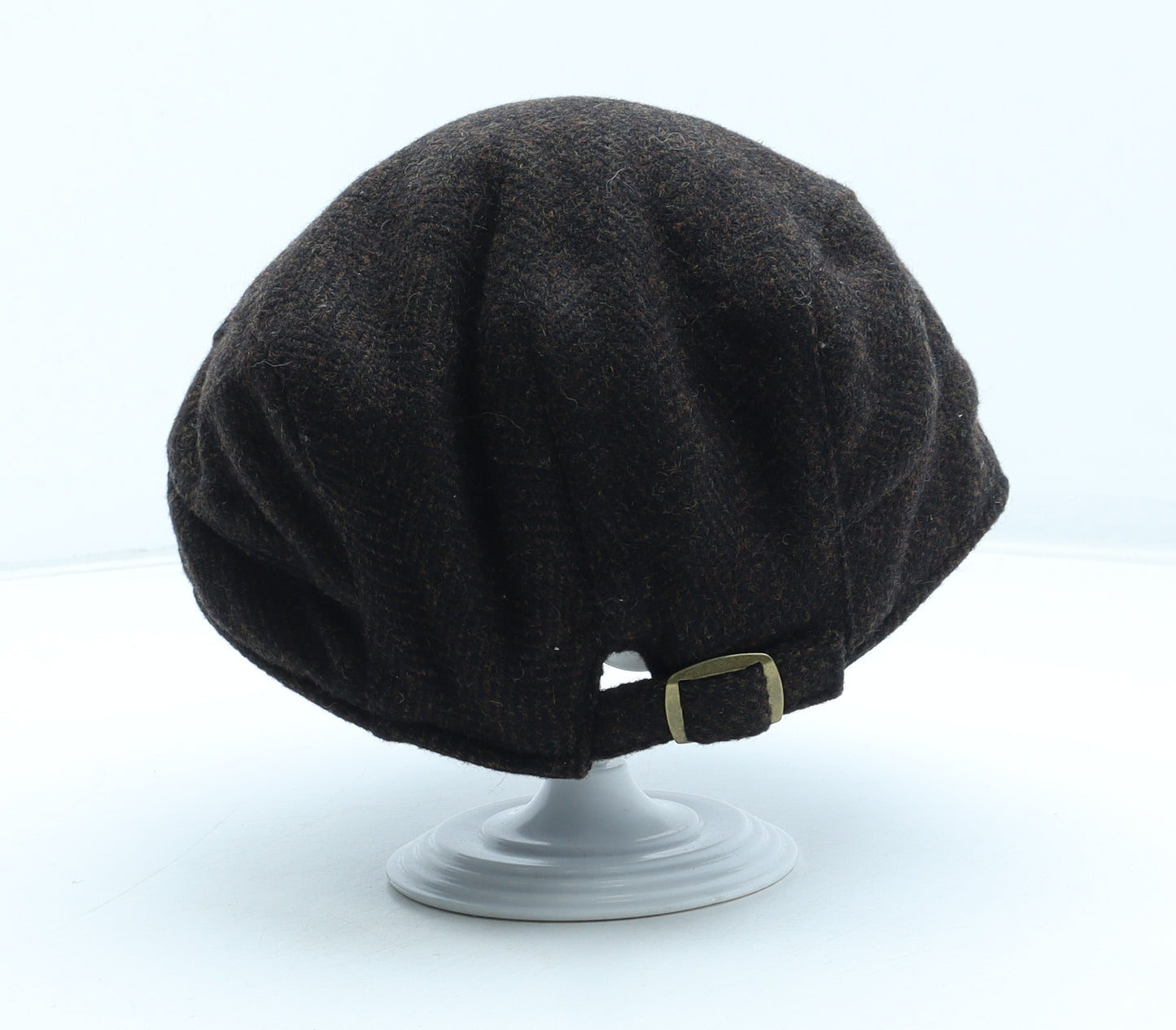 NEXT Mens Brown Herringbone Wool Flat Cap Size XL