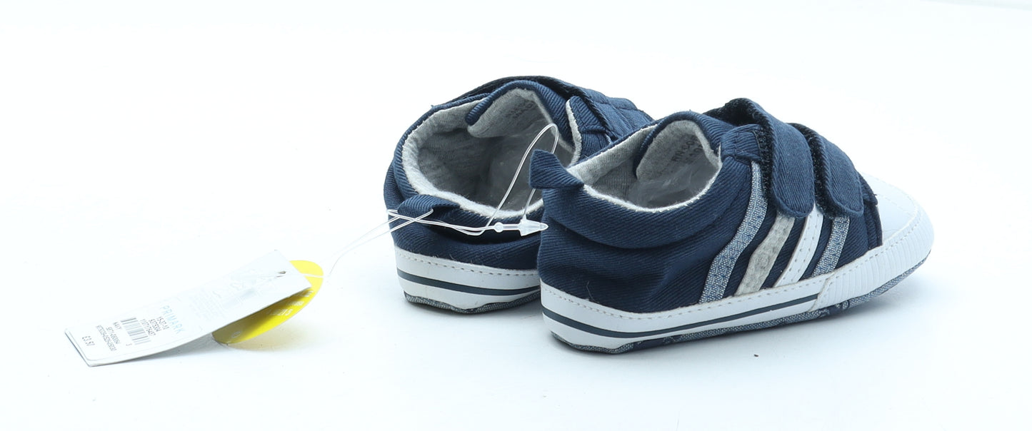 Primark Boys Blue Polyester Sneaker Trainer UK 6-12 Months