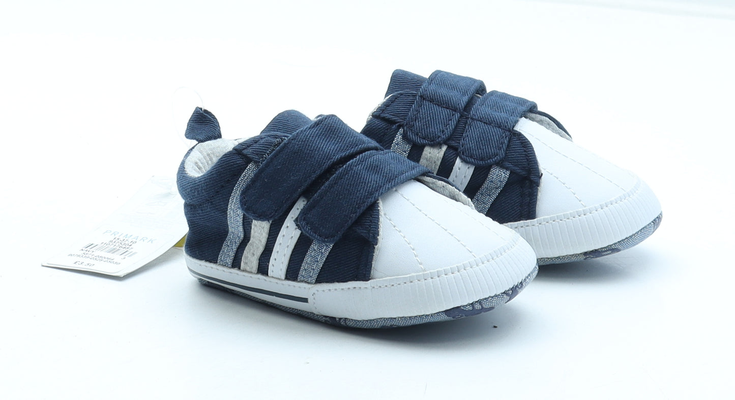 Primark Boys Blue Polyester Sneaker Trainer UK 6-12 Months