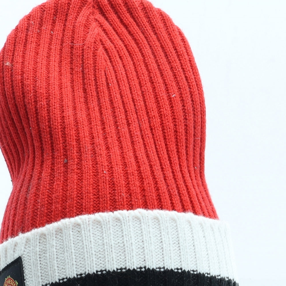 Manchester United FC Mens Red Acrylic Beanie One Size