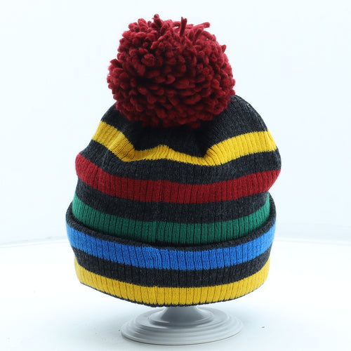 Nutmeg Boys Multicoloured Striped Acrylic Bobble Hat Size S - Harry Potter Size 7-10 Years