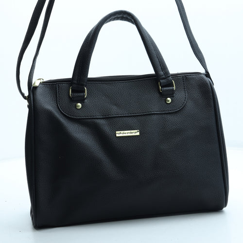 Nathalie Andersen Womens Black Polyurethane Crossbody Size Medium