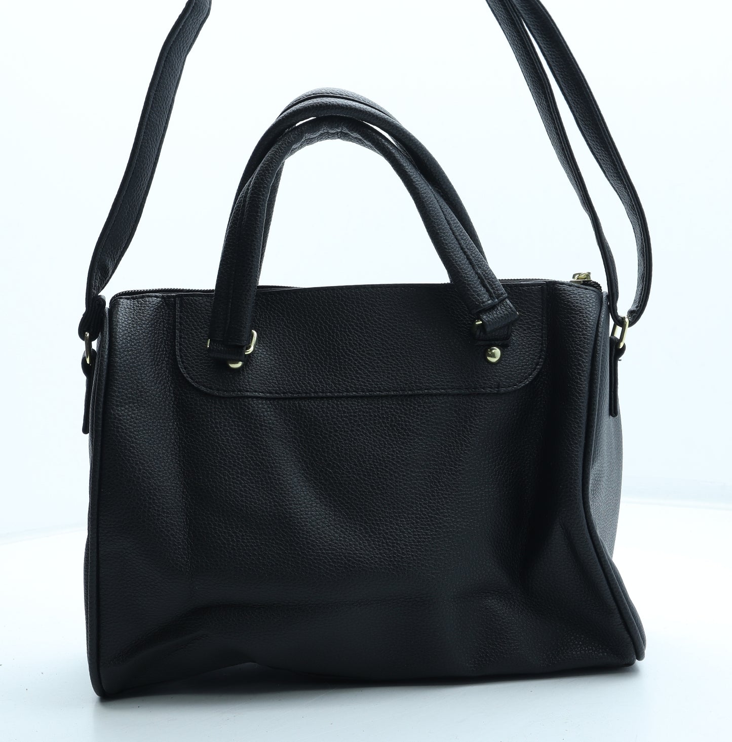 Nathalie Andersen Womens Black Polyurethane Crossbody Size Medium