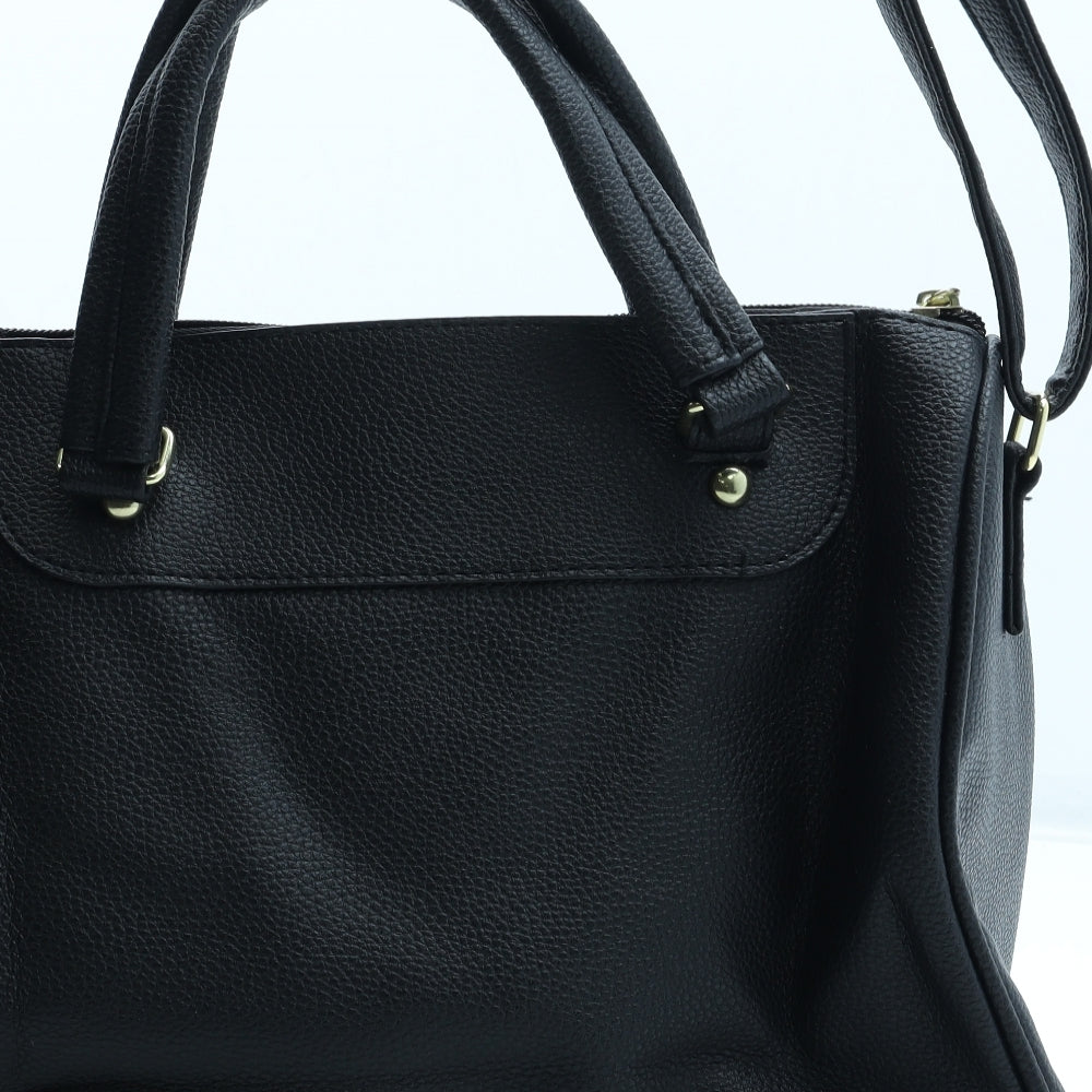 Nathalie Andersen Womens Black Polyurethane Crossbody Size Medium