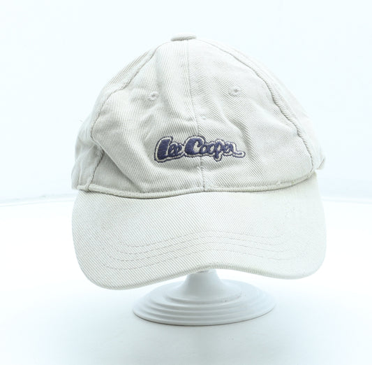 Lee Cooper Mens Beige Cotton Snapback Size Adjustable