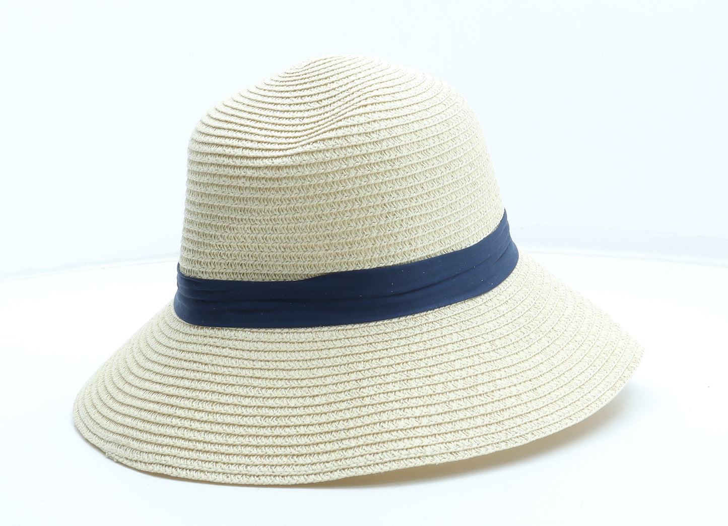 Coopers Womens Beige Paper Sun Hat One Size - Flower Detail