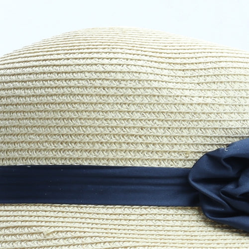 Coopers Womens Beige Paper Sun Hat One Size - Flower Detail