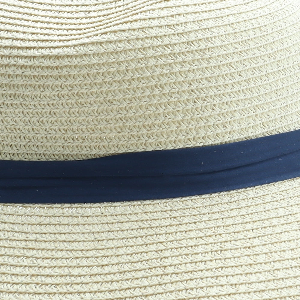 Coopers Womens Beige Paper Sun Hat One Size - Flower Detail