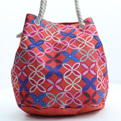 Clarins Womens Multicoloured Floral Polyester Top Handle Bag Size Large