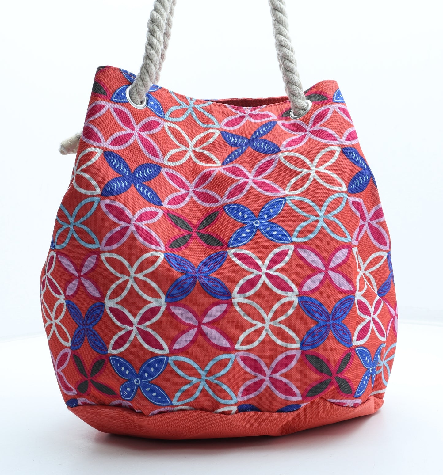 Clarins Womens Multicoloured Floral Polyester Top Handle Bag Size Large